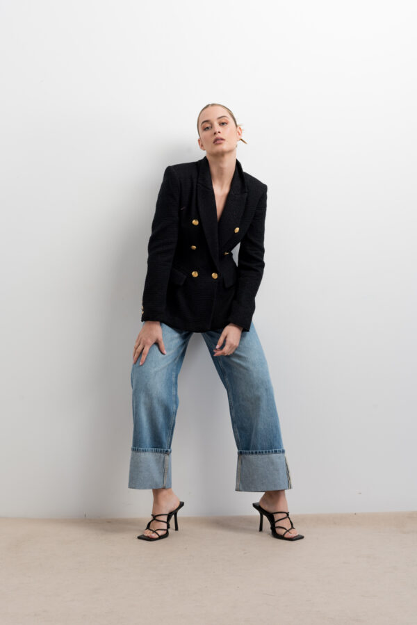 blazer textura-negro-m