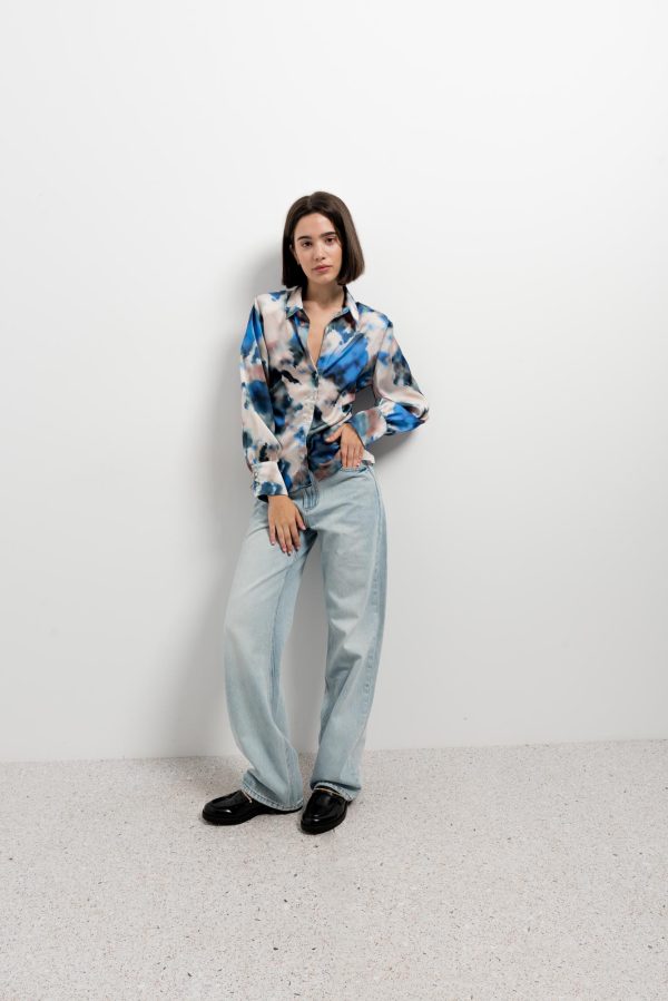 Camisa Estampada Satinada
