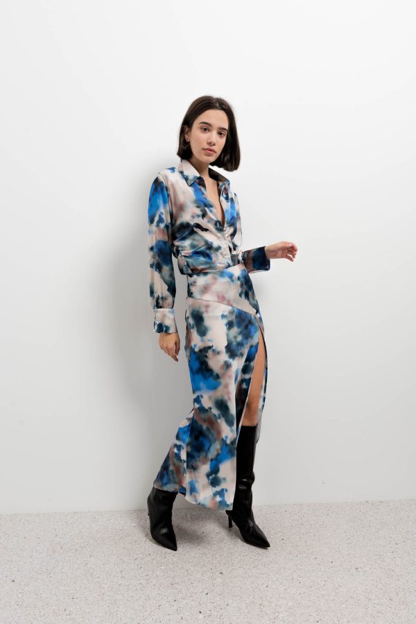 Camisa Estampada Satinada
