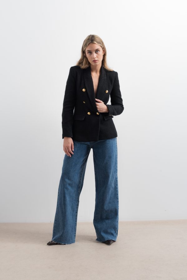 blazer textura-negro-xs