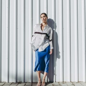 FALDA MIDI SATINADA