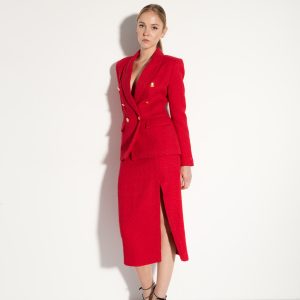 FALDA MIDI TEXTURA