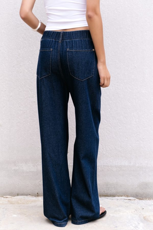 PANTALON FLUIDO EFECTO DENIM - Imagen 4