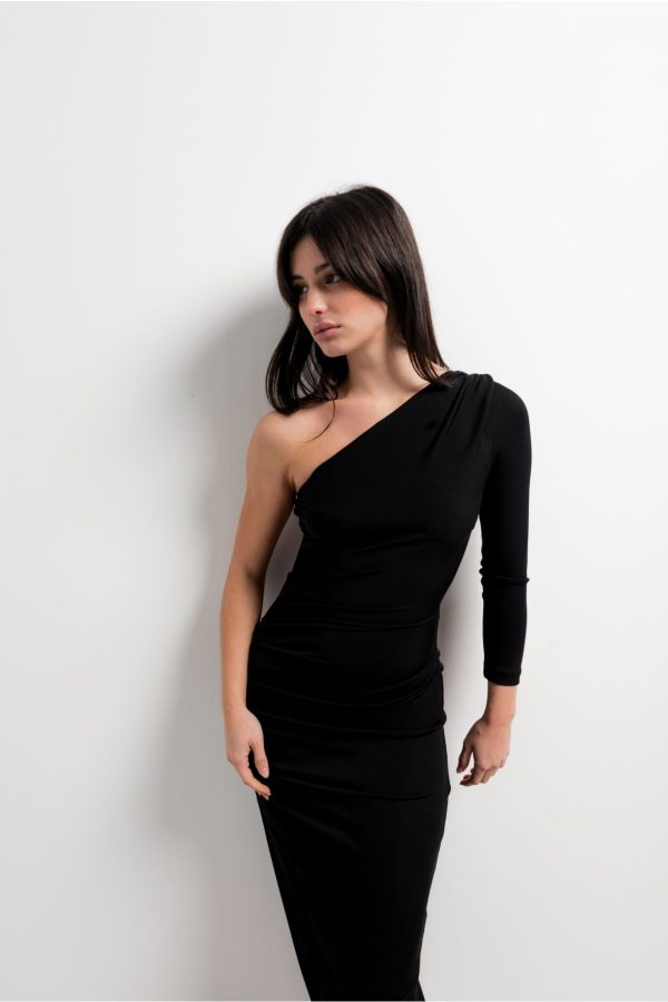 VESTIDO MIDI ASIMETRICO - Imagen 4