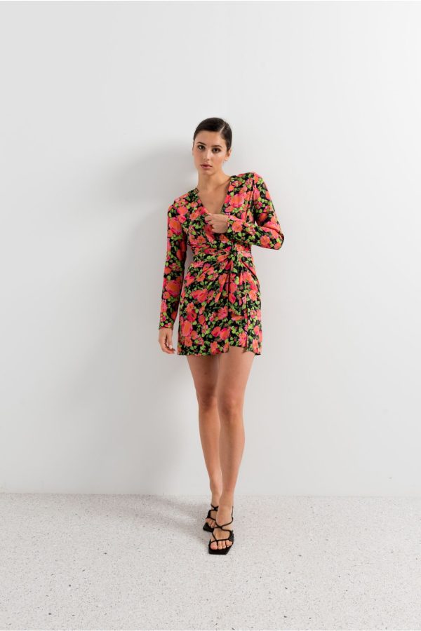 VESTIDO DRAPEADO ESTAMPADO - Imagen 3