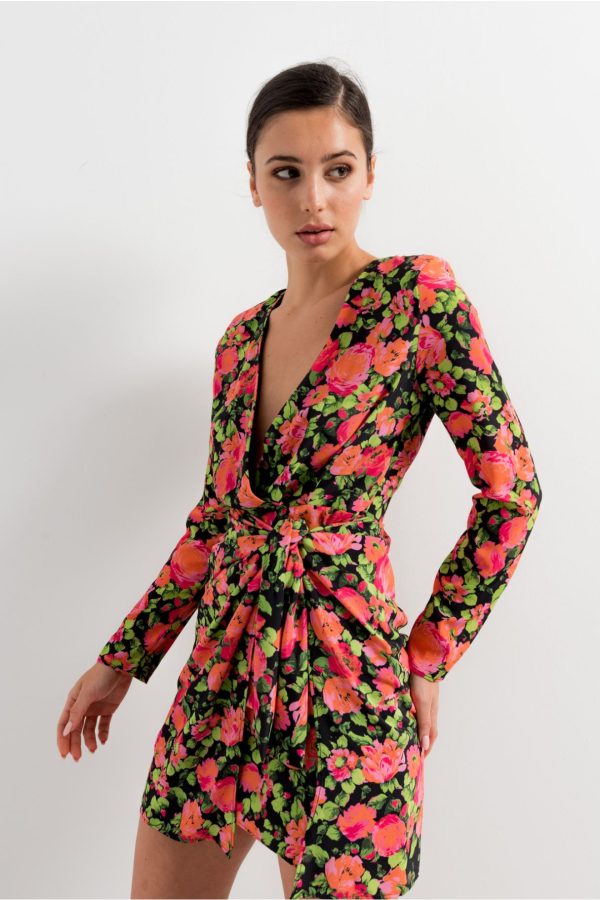 VESTIDO DRAPEADO ESTAMPADO - Imagen 2