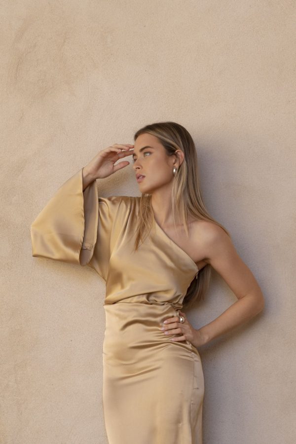 VESTIDO MIDI ASIMETRICO - Imagen 3