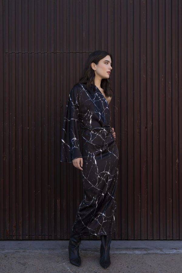 VESTIDO MIDI ASIMETRICO - Imagen 3