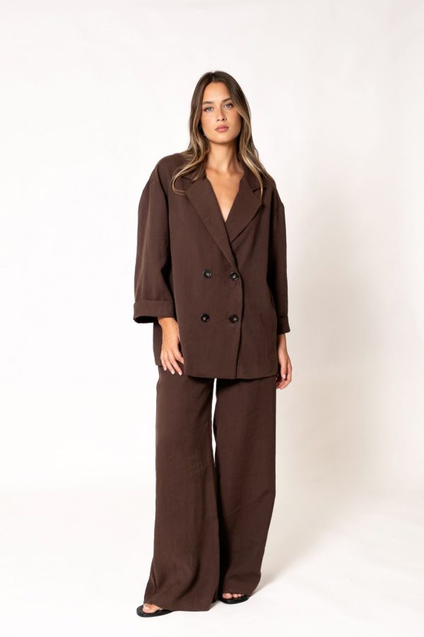 PANTALON FLUIDO MARRÓN - Imagen 2