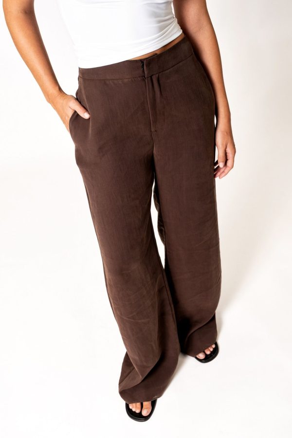PANTALON FLUIDO MARRÓN