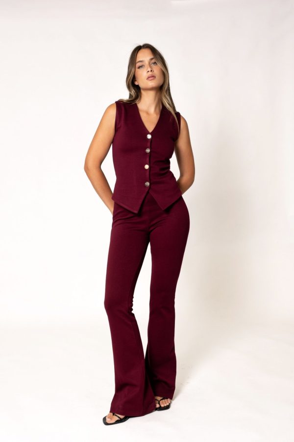 PANTALON PUNTO TEXTURA FLARE - Imagen 3