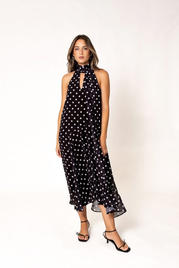 VESTIDO ASIMETRICO LUNARES