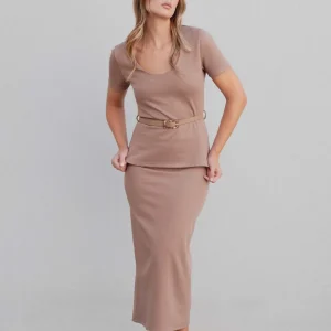 FALDA MIDI PUNTO