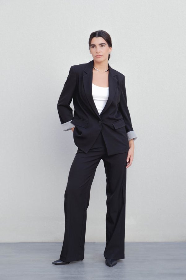 BLAZER PUÑO ESTAMPADO NEGRO
