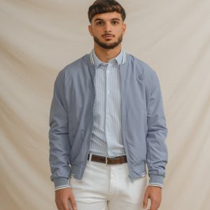 CAZADORA BOMBER LIGERA CELESTE