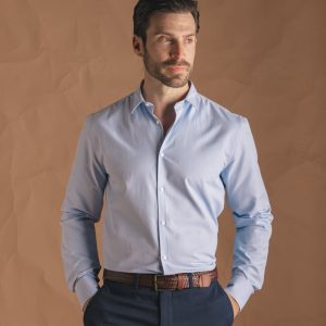 CAMISA VESTIR CELESTE