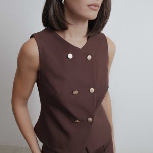 CHALECO CRUZADO BOTONES