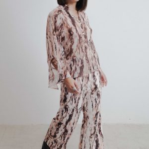 PANTALÓN CULOTTE ESTAMPADO SEMITRANSPARENTE