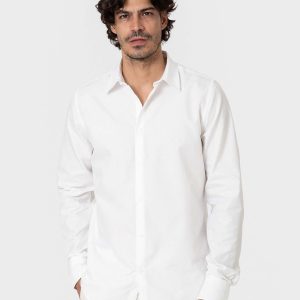 CAMISA VESTIR BLANCA BROCADO