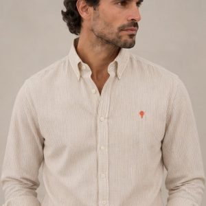 CAMISA OXFORD RAYA ROJA