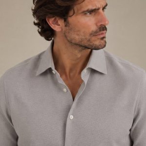 CAMISA VESTIR VERDE CON ESTRUCTURA